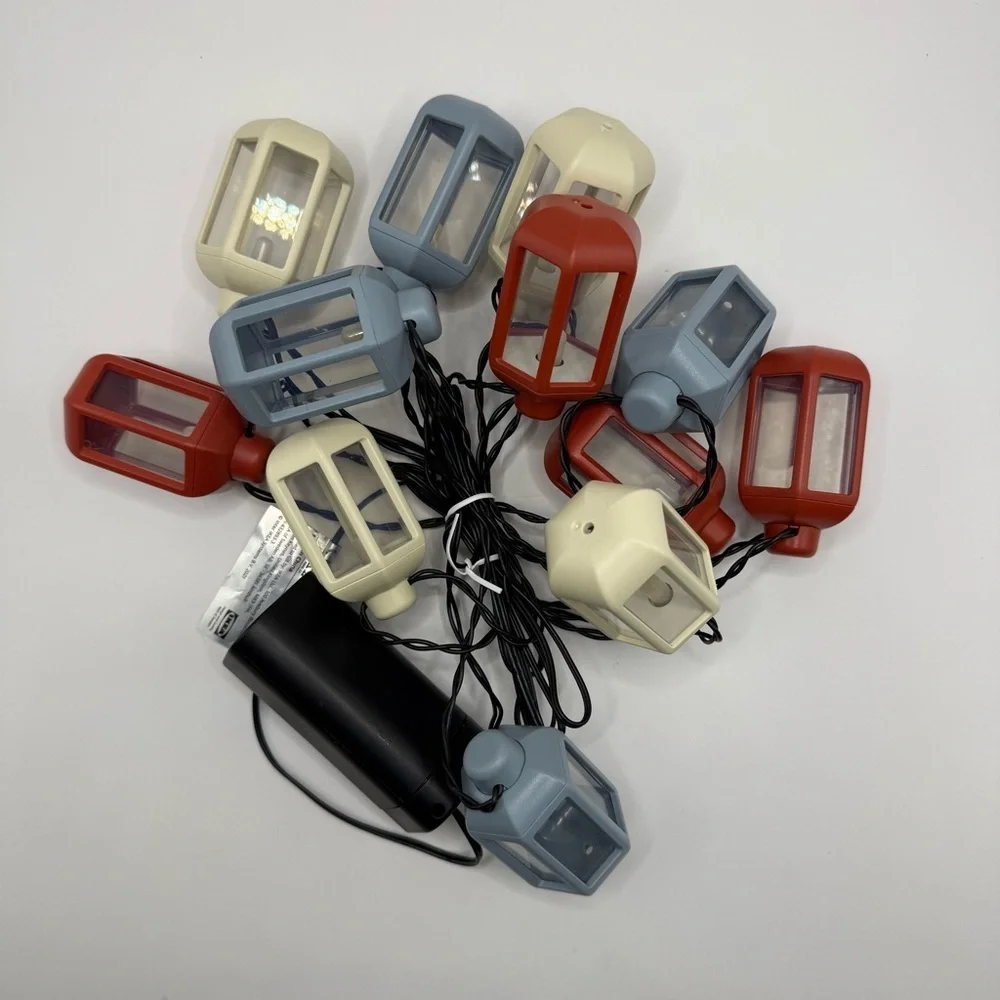 IKEA SOMMARLANKE Led String Mini Lantern Lights, 12 Lights, Battery Operated